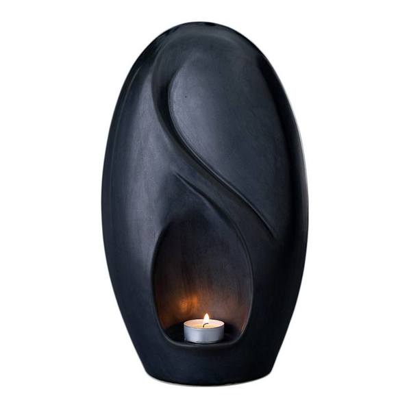 Eternity Black Matte Ceramic Urn